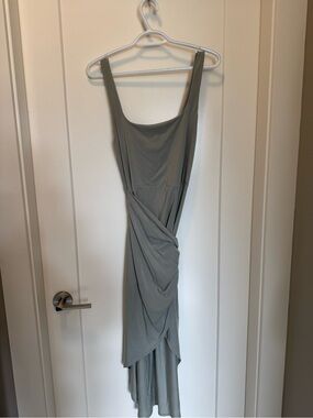 Wilfred Free Saturn Wrap Dress in Sage Green
